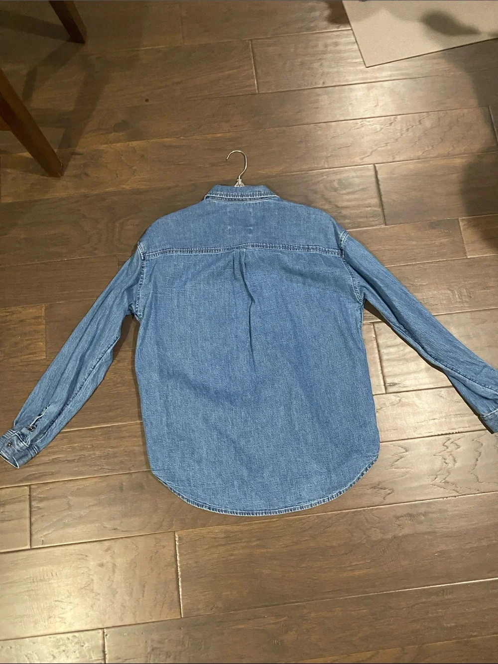 GAP Women's Blue Denim Button-Down Shirt